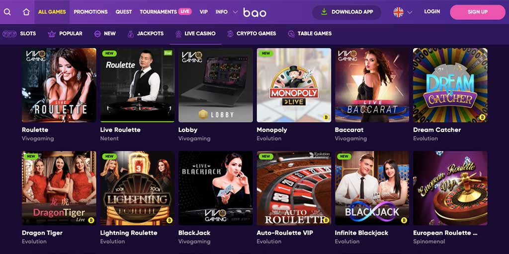 라이브 카지노 @ 바오 카지노 온라인 카지노 (Bao Casino)