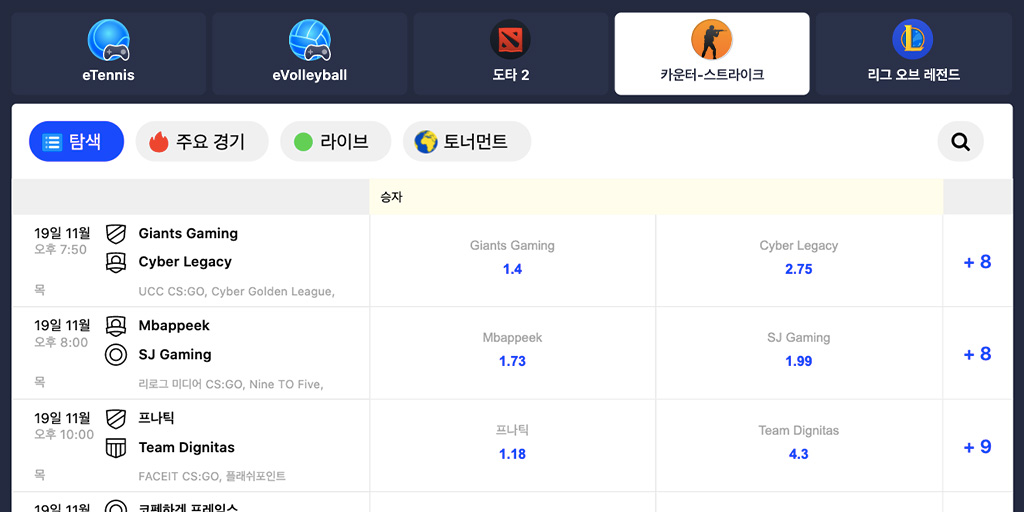 Betmaster E스포츠