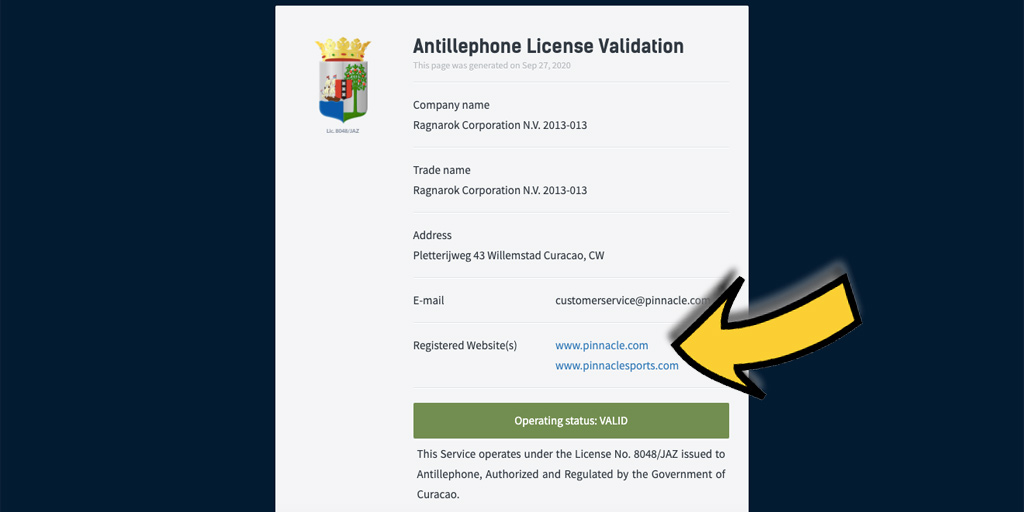 Pinnacle스포츠북은 안전하게 이용할 수 있는 합법적인 사이트 입니까? Curacao Antillephone