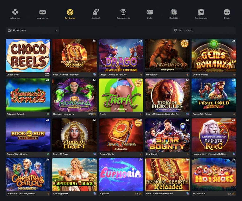 Fairspin.io Casino (페어스핀 카지노) | 보너스 구매 게임 (Buy bonus)