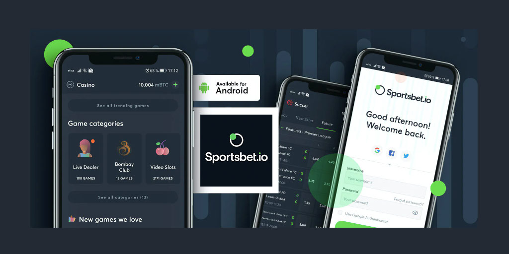 Sportsbet.io 모바일 스포츠북 / 안드로이드 & iOS 앱