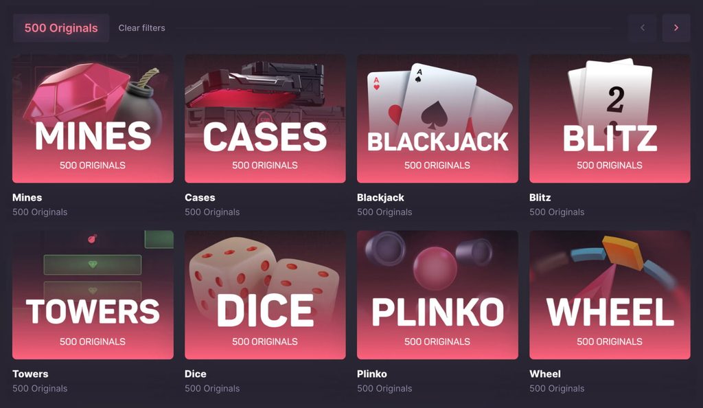 500 Casino Originals